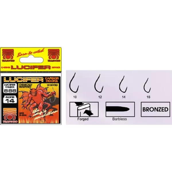 Trabucco Lucifer 777 Bronze 12 Amo senza ardiglione con paletta 10pz