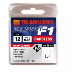 Trabucco F1 Maggot 16 Amo con paletta, senza ardiglione 15pz