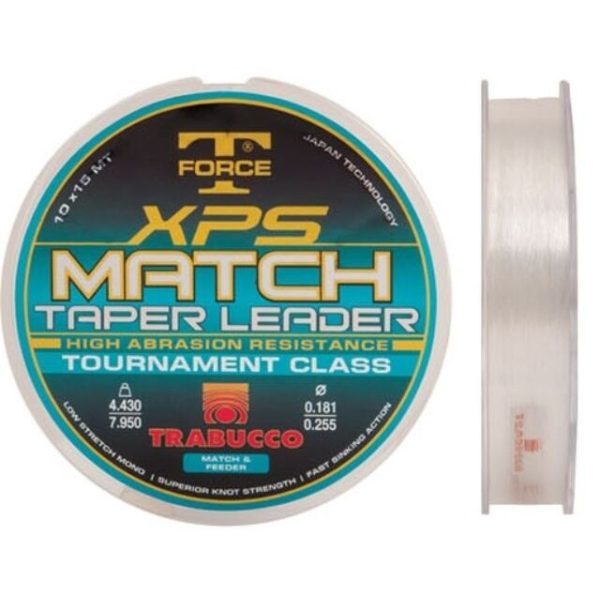 Trabucco T-Force XPS Match Taper Leader 10*15m 0,18-0,25mm Monofilo Terminale