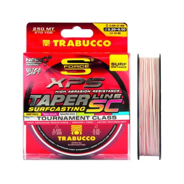 Trabucco Taper Line SC Surfcasting 250m 0,57-0,23mm Filo Monofilo Principale