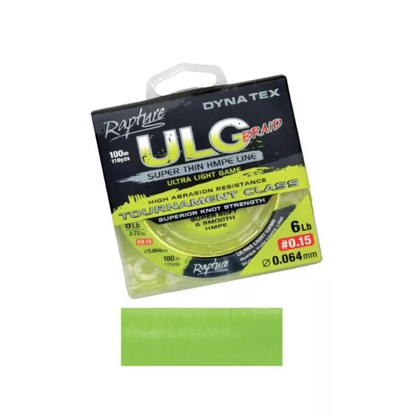 Rapture Dyna-Tex ULG lime 100m 0,064mm Trecciato da pesca