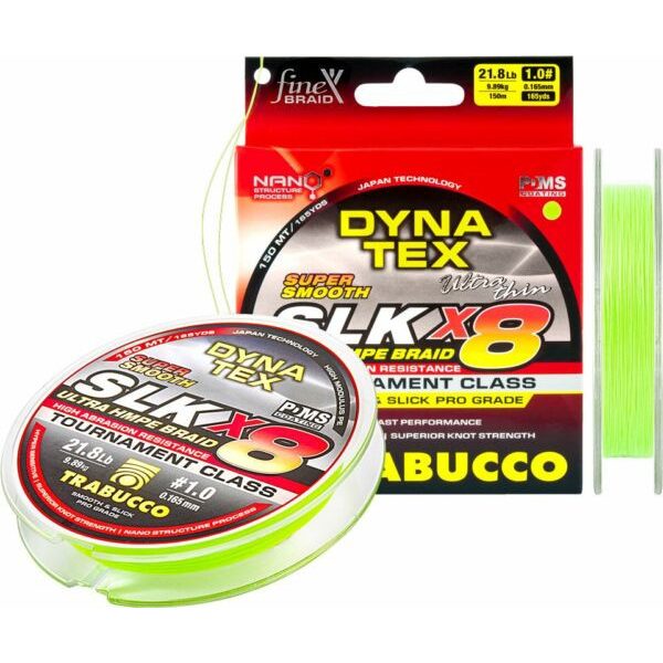 Trabucco Dyna-Tex SLK X8 SS 150m 0,165mm Verde Lime Trecciato