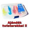 Meiho SFC Lure Case F Műanyag Horgász Doboz 14,6x10,3x2,3cm Twisterekkel