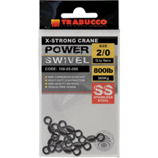 Trabucco SS X-Strong Crane Power Swivel 01 Girella Inox 8pz