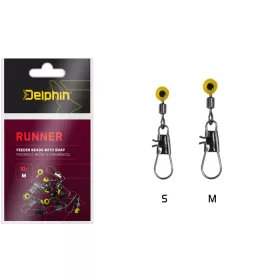  Delphin RUNNER con sgancio rapido scorrevole e girella Feeder / 10pz S