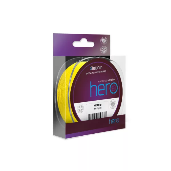 Delphin HERO 8 0,22mm Trecciato Giallo fluo