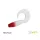 Esca in gomma Delphin TWISTA UVs / 5 pz 8cm/RedFACE