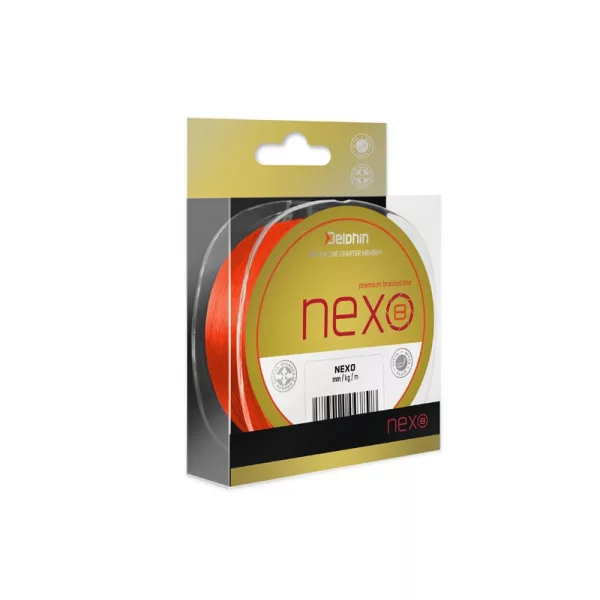 Delphin NEXO 8 / arancione fluo 0,14mm 18,9lbs 300m trecciato