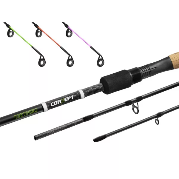Canna da feeder Delphin Method CONXEPT + 3 cimini 390cm/60g