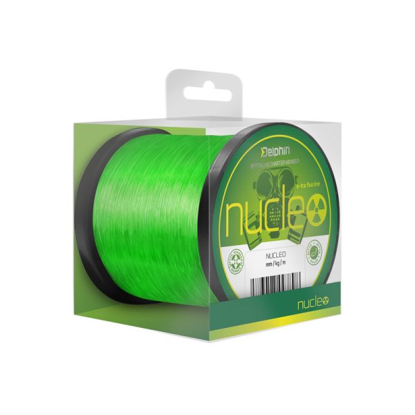 Delphin Nucleo Fluo Verde 0,25mm 1200m Filo Madre Monofilo Per Carpe