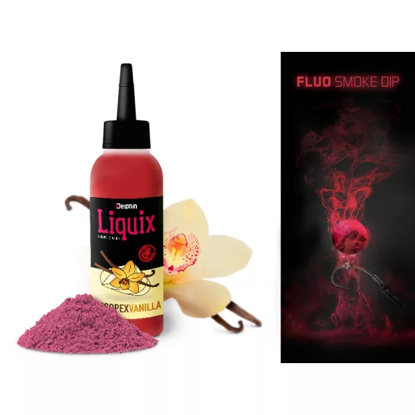 Delphin Fluo dip D SNAX LiquiX /100ml Scopex-vanilla liquid