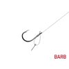Delphin FLR D-rig 8cm 0,22mm Taglia 6 Amo Pre-legato con Occhiello con Ardiglione con Bait Spike 6pz