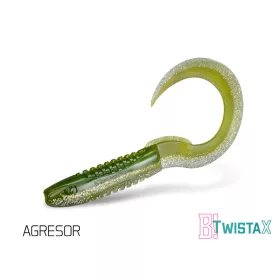   Delphin TwistaX UVs Coda d'Anguilla - Agresor 15cm Esca in Plastica 5 pezzi