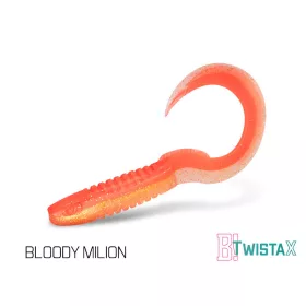   Delphin TwistaX UVs Coda d'Anguilla - Bloody Milion 15cm Esca in Plastica 5 pezzi