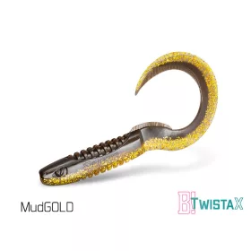   Delphin TwistaX Eeltail UVs - MudGold 6cm Esca in plastica 5pz