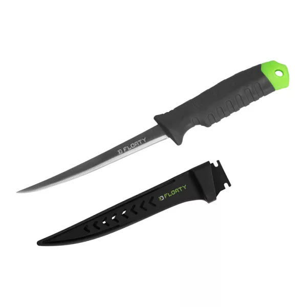 Delphin Floaty Coltello da filetto con fodero protettivo, Lama 15cm