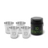 Delphin RESET XL 4v1 4x70ml Set Bicchieri da Grappa in Acciaio Inossidabile