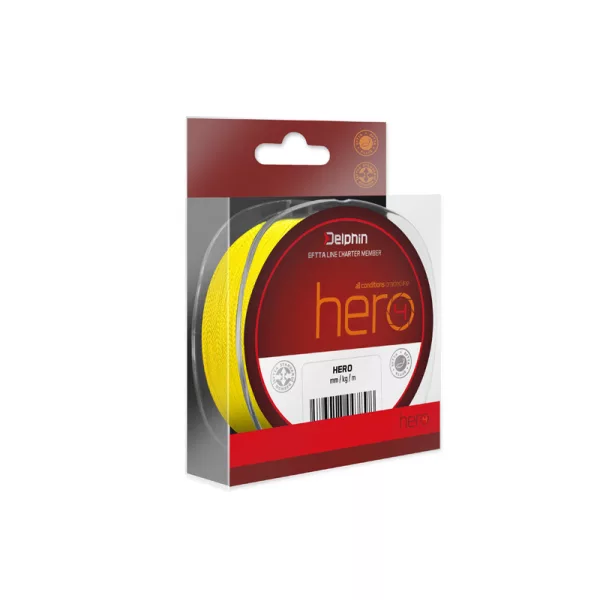 Delphin Hero 4 Giallo Fluo 0,50mm 117m Trecciato per lenza principale