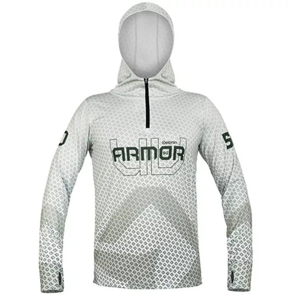 Delphin UV Armor 50+ Maglietta a maniche lunghe con cappuccio Olive 2XL