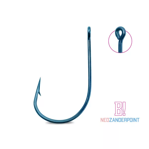 Delphin B! Neo ZanderPoint Blu 2/0 Amo da Spinning Orecchiuto, Barbigliato 10pz