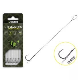   Delphin Braided Sting Feeder Rig 12cm Trecciato Pre-legato 8 Ami Chinu 10pz