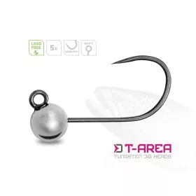   Delphin T-Area BL Tungsten Jig 4,6mm 0,9gr 6 Testina Micro Jig Argento 5 pz