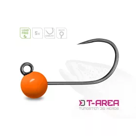   Delphin T-Area BL Tungsten Jig 4mm 0,6gr 6 Arancione Fluo Testa Micro Jig 5pz