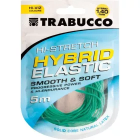   Trabucco HI-Stretch Elastico Ibrido 1,4mm Elastico Ibrido per Roubaisienne 5m