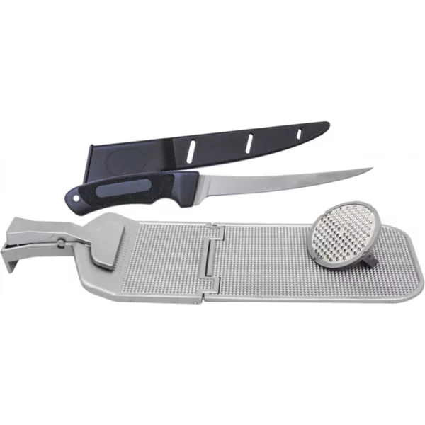 Tagliere per la Pulizia del Pesce con Coltello da Filettatura Outdoor in Omaggio
