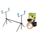Kamasaki Economic Rod Pod per 2 canne con lampada frontale super potente