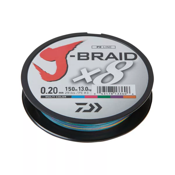 Daiwa J-Braid X8 Multi-Color 0,06mm 150m Fonott Főzsinór