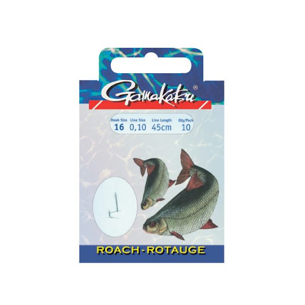 Gamakatsu Roach pre-legato Argento 16 10pz/confezione Amo da boilies con paletta e ardiglione