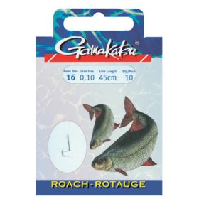   Gamakatsu Roach pre-legato Argento 18 10pz/confezione Amo da boilies con paletta e ardiglione