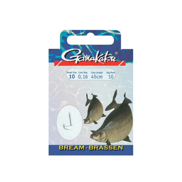 Gamakatsu Bream pre-legato Argento 16 10pz/confezione Amo da boilies con paletta e ardiglione