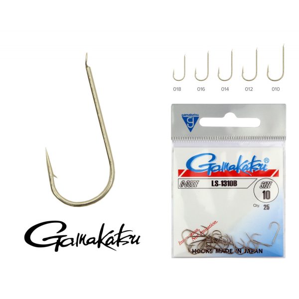 Gamakatsu LS-1310B/016 Bronzo 16 25pz/confezione Amo Feeder Spinato con paletta
