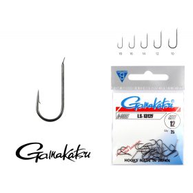   Gamakatsu LS-1312F/010 Nero 10 25 pz/confezione Amo da Carpa con paletta e ardiglione