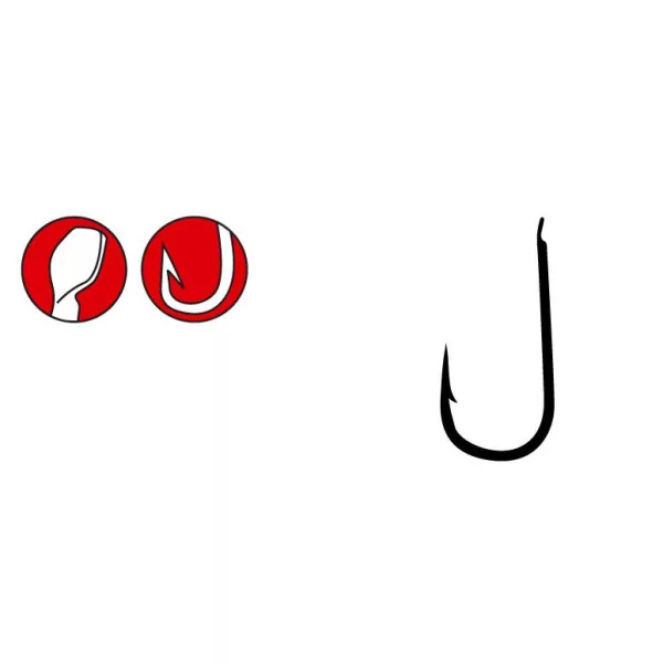 Gamakatsu LS-1312F Hooks Black #10 Amo con Paletta e Ardiglione