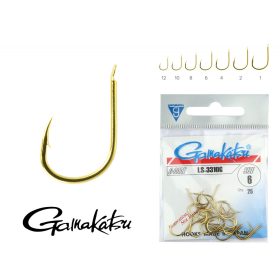   Gamakatsu LS-3310G/010 Oro 10 25pz/confezione Amo da carpa con ardiglione a paletta