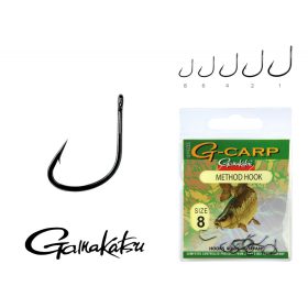   Gamakatsu G-Carp method Nero 6 10pz/confezione Amo da Feeder con occhiello e ardiglione