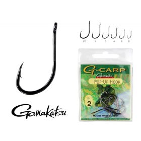   Gamakatsu G-Carp pop-up Nero 1 10pz/confezione Amo da carpfishing con ardiglione ad occhiello