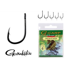   Gamakatsu G-Carp specialist Nero 1/0 10pz/confezione Amo da Feeder con occhiello e ardiglione