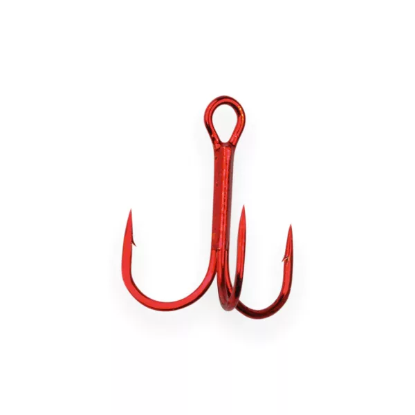 Gamakatsu Preda 13R Treble Hooks Red Amo Triplo con Occhiello e Ardiglione #2