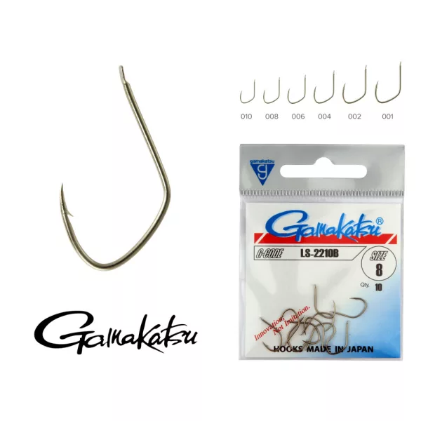 Gamakatsu LS-2210B/001 Bronzo 1 10 pz/confezione Amo Feeder con paletta e ardiglione
