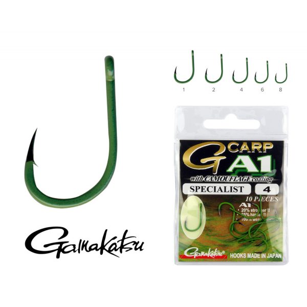 Gamakatsu LS-3524F/014 RE N/L Nero 14 13pz/confezione Amo da boilies con occhiello e ardiglione