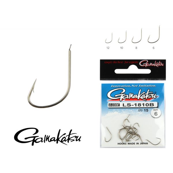 Gamakatsu LS-1310B/016 N/L Bronzo 16 19pz/confezione Amo Feeder Spinato con paletta