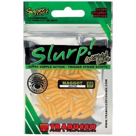   Trabucco Slurp Bait Maggot Natural White Camola Artificiale Bianca 50pz