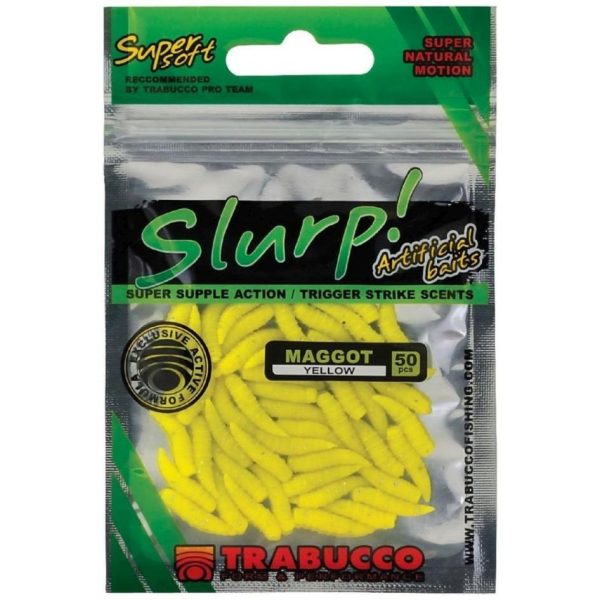 Trabucco Slurp Bait Maggot Yellow Camola Artificiale Gialla 50pz