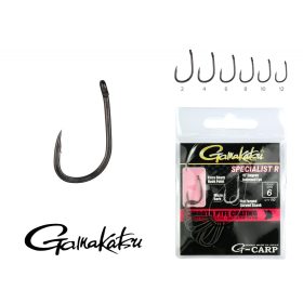   Gamakatsu G-Carp Specialist R Nero 4 10pz/confezione Amo da Feeder con occhiello e ardiglione