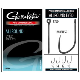   Gamakatsu Coars Pro-C Allround Eyed A1 PTFE BL Amo Senza Ardiglione con Occhiello #16