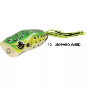 Rapture Popper Frog 6cm 15gr Leop. Weed Rana in Gomma